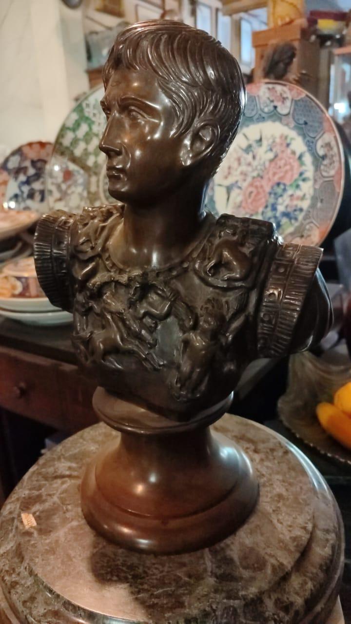 Emperor Julius Caesar Bronze bust - Antiques Bazaar Ensenada