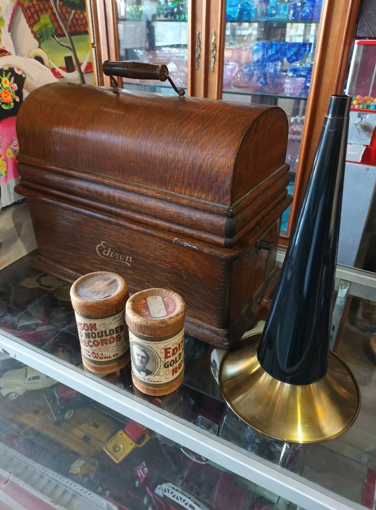 Edison 1903 Cylinder Phonograph - Antiques Bazaar Ensenada