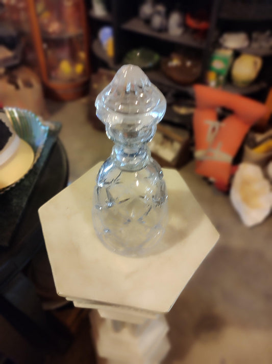 Barware Cut Crystal Glass Decanter With Stopper - Antiques Bazaar Ensenada