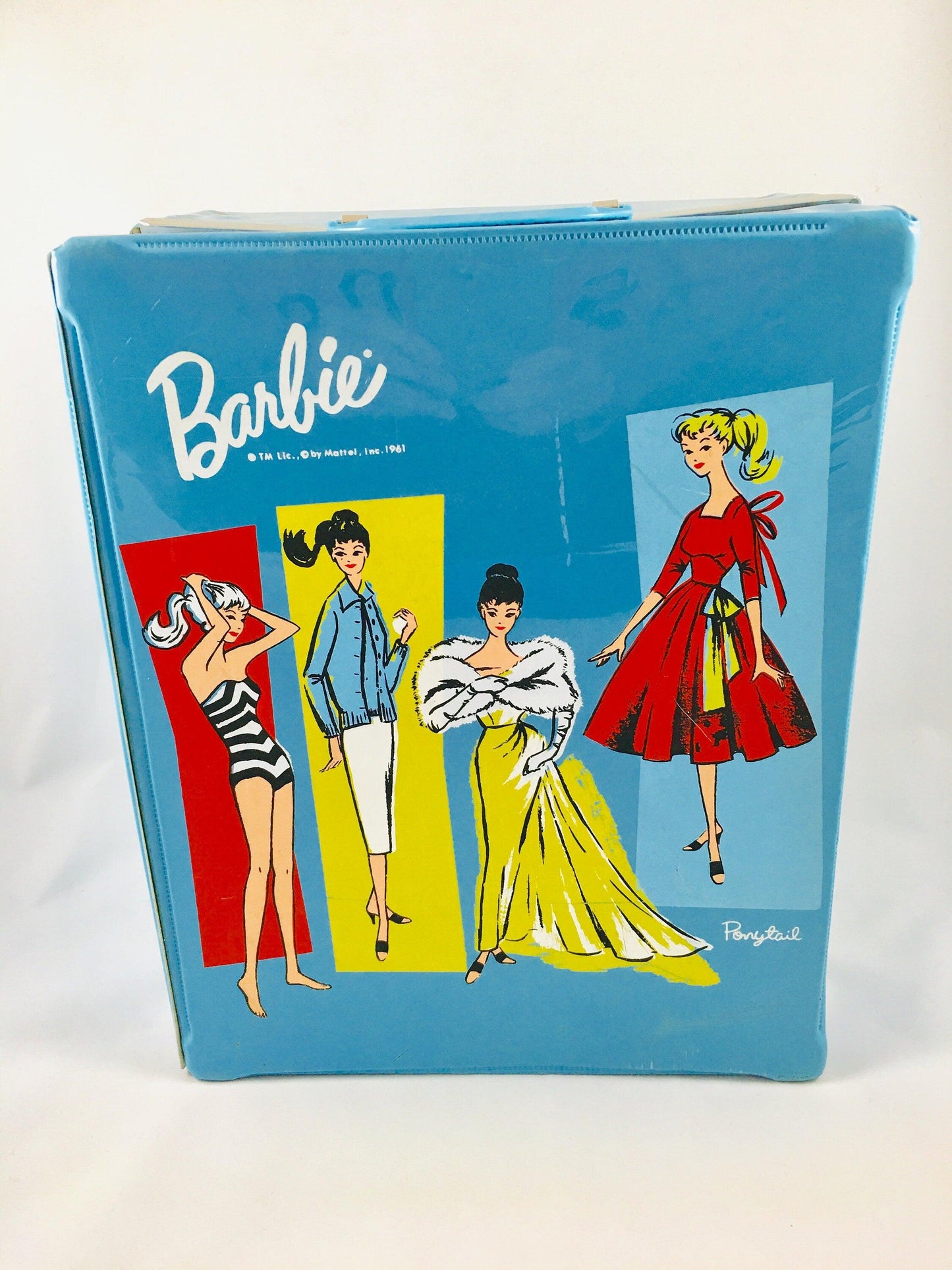 estuche de transporte de muñeca Barbie vintage con muñeca Barbie incluida, Edición Ponytail 1961 - Antiques Bazaar Ensenada