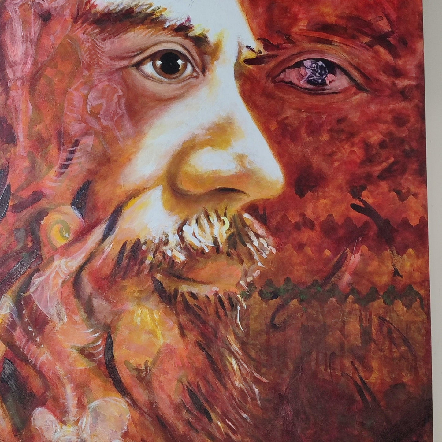 Bearded man by Ensenada Artist Enrique Aviles Painting - Antiques Bazaar Ensenada