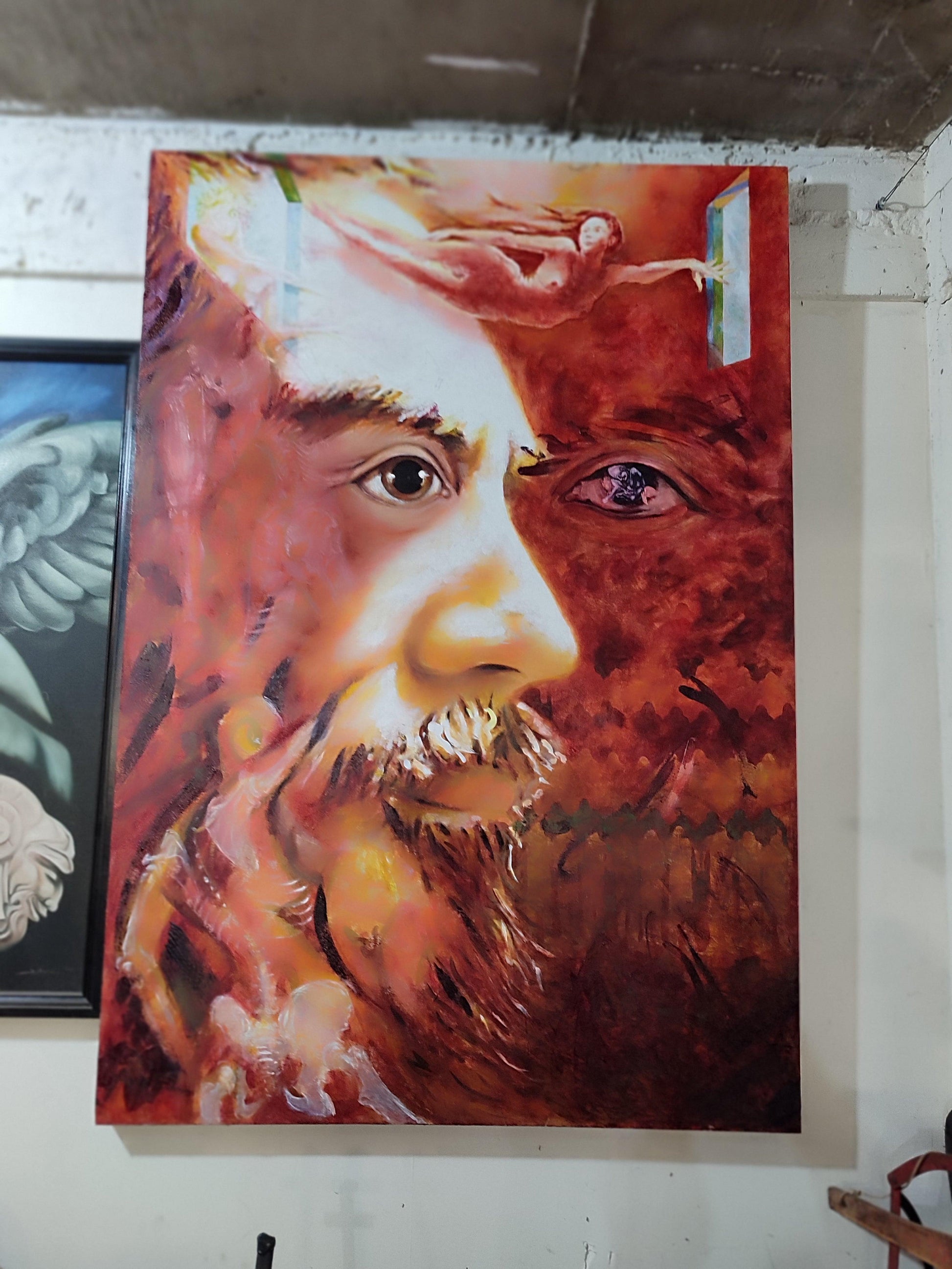 Bearded man by Ensenada Artist Enrique Aviles Painting - Antiques Bazaar Ensenada