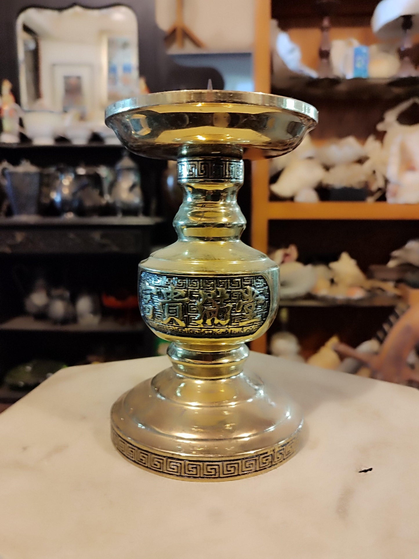 Chinese Candlestick Holder - Antiques Bazaar Ensenada