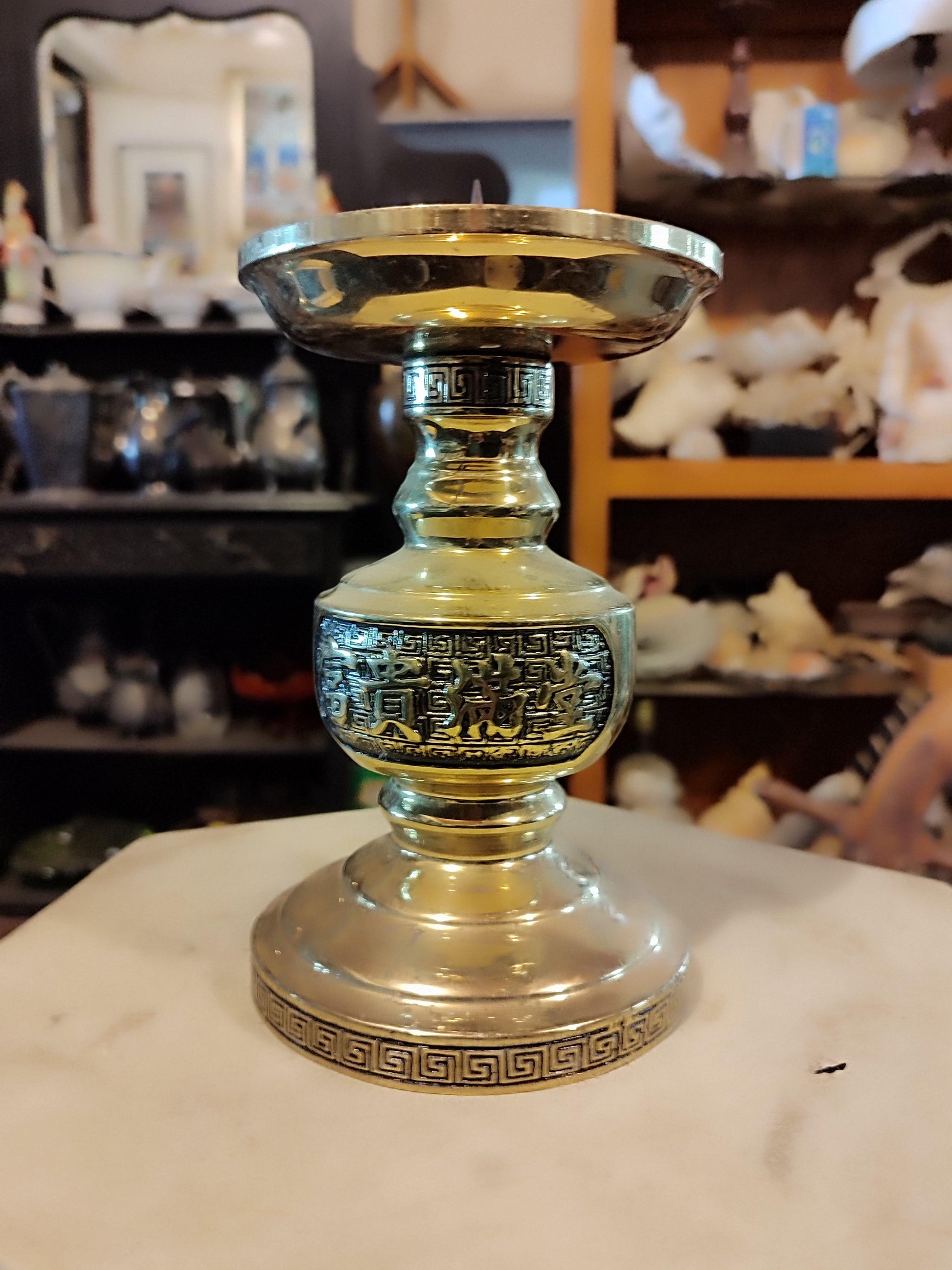 Chinese Candlestick Holder - Antiques Bazaar Ensenada