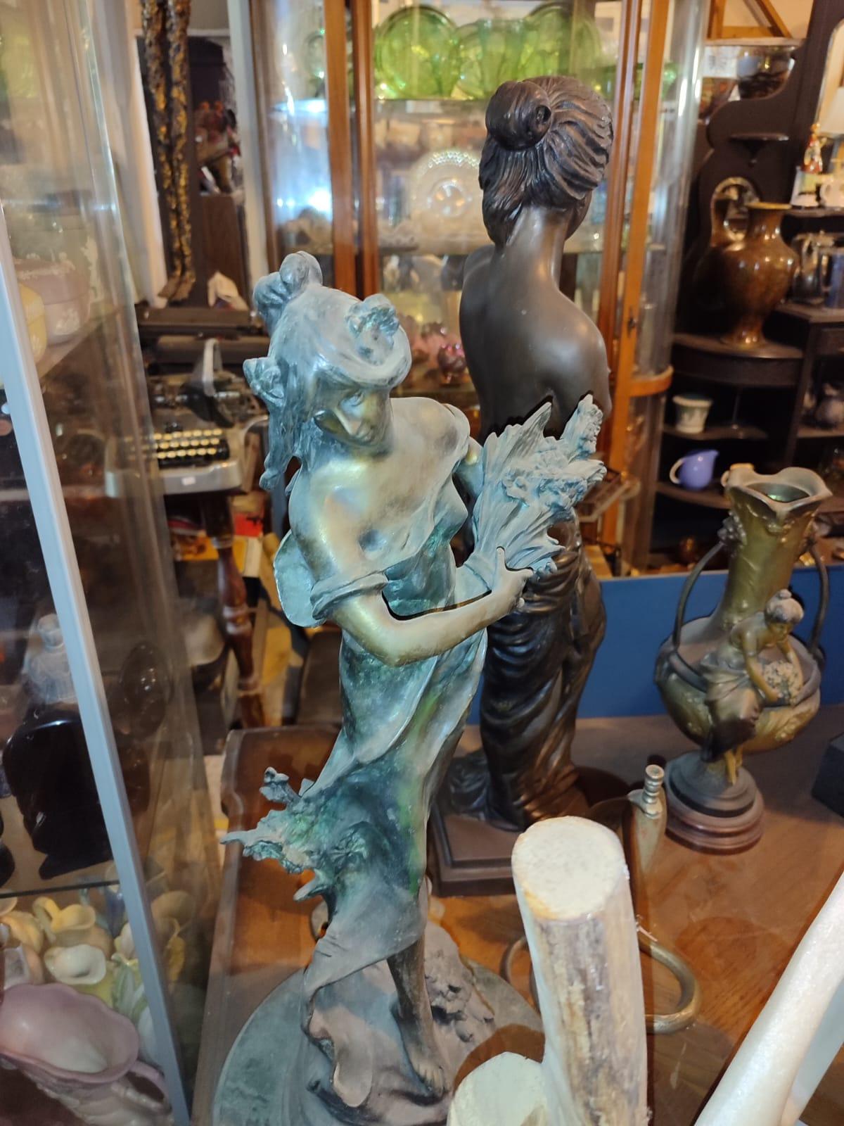 queen of the fields bronze sculpture by Auguste Moreau - Antiques Bazaar Ensenada