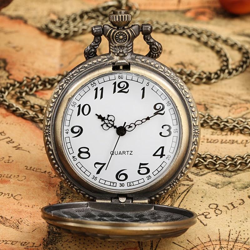 Reloj De Bolsillo Con Estética Antigua Y Diseño De Flores - Antiques Bazaar Ensenada