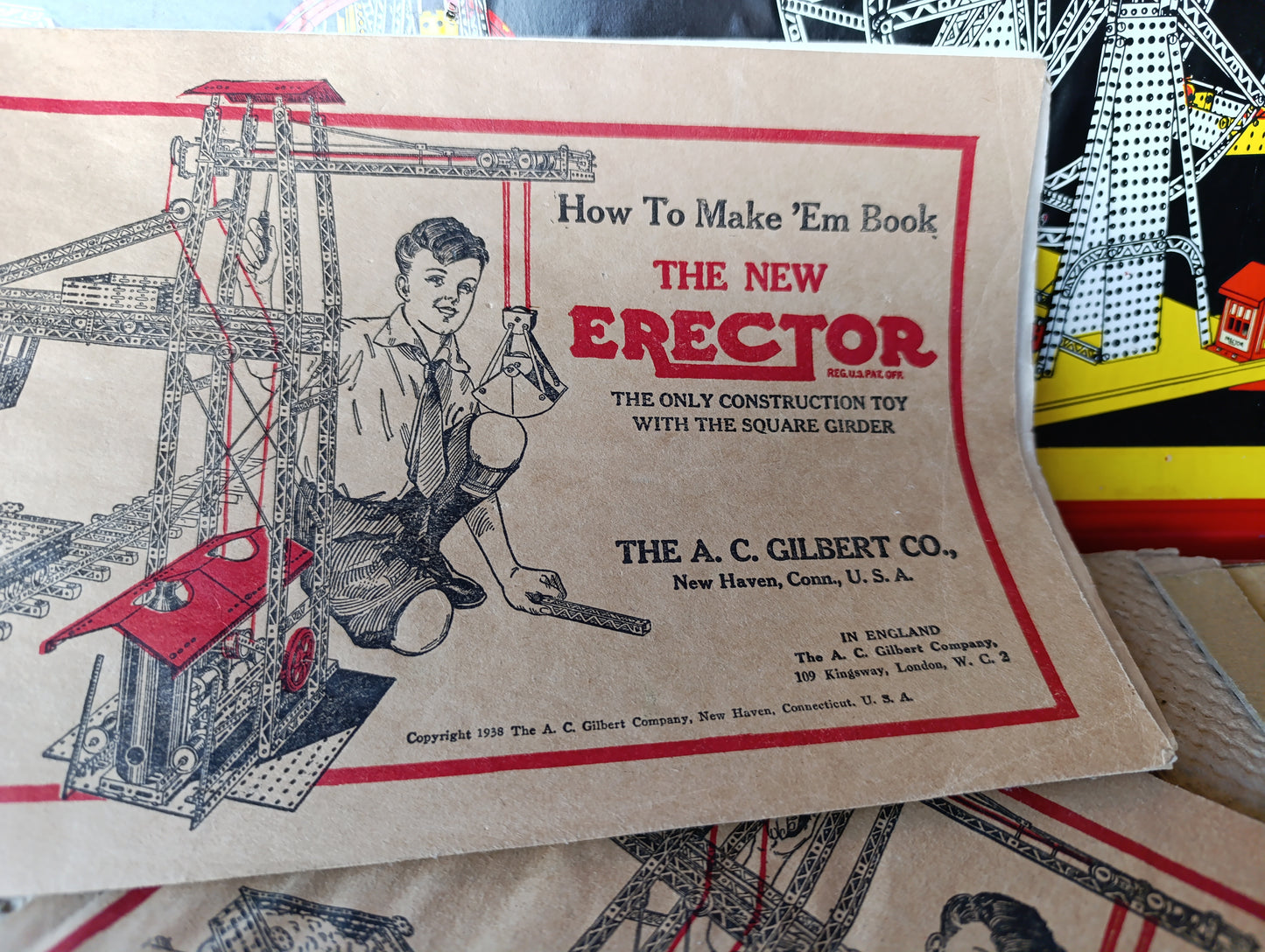 Set de Construcción Vintage Erector No. 8½ “All-Electric” | A.C. Gilbert | Juguete de Ingeniería Clásico
