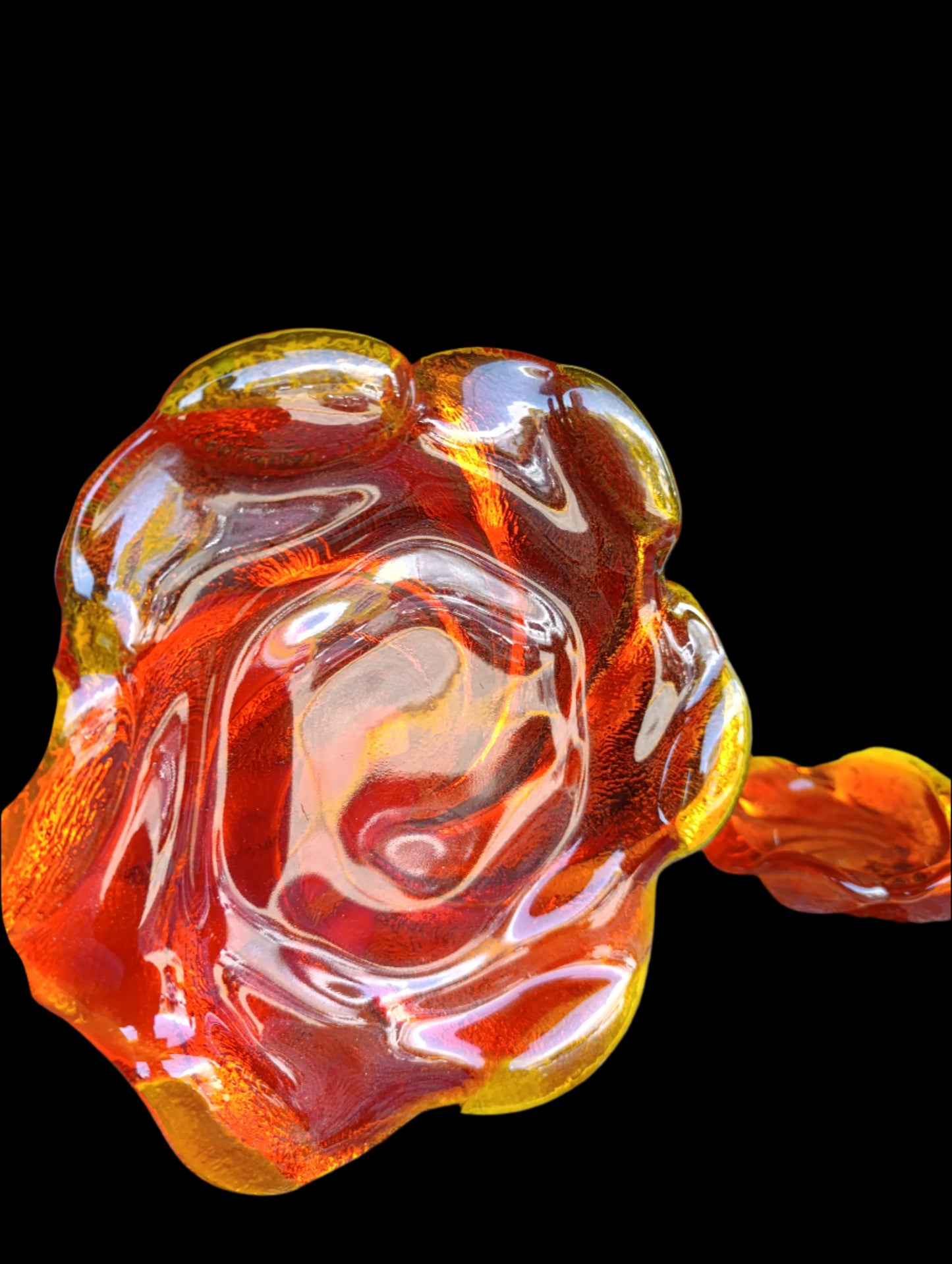 Cenicero de Cristal Fenton Años 50 | “Orange Swirl”