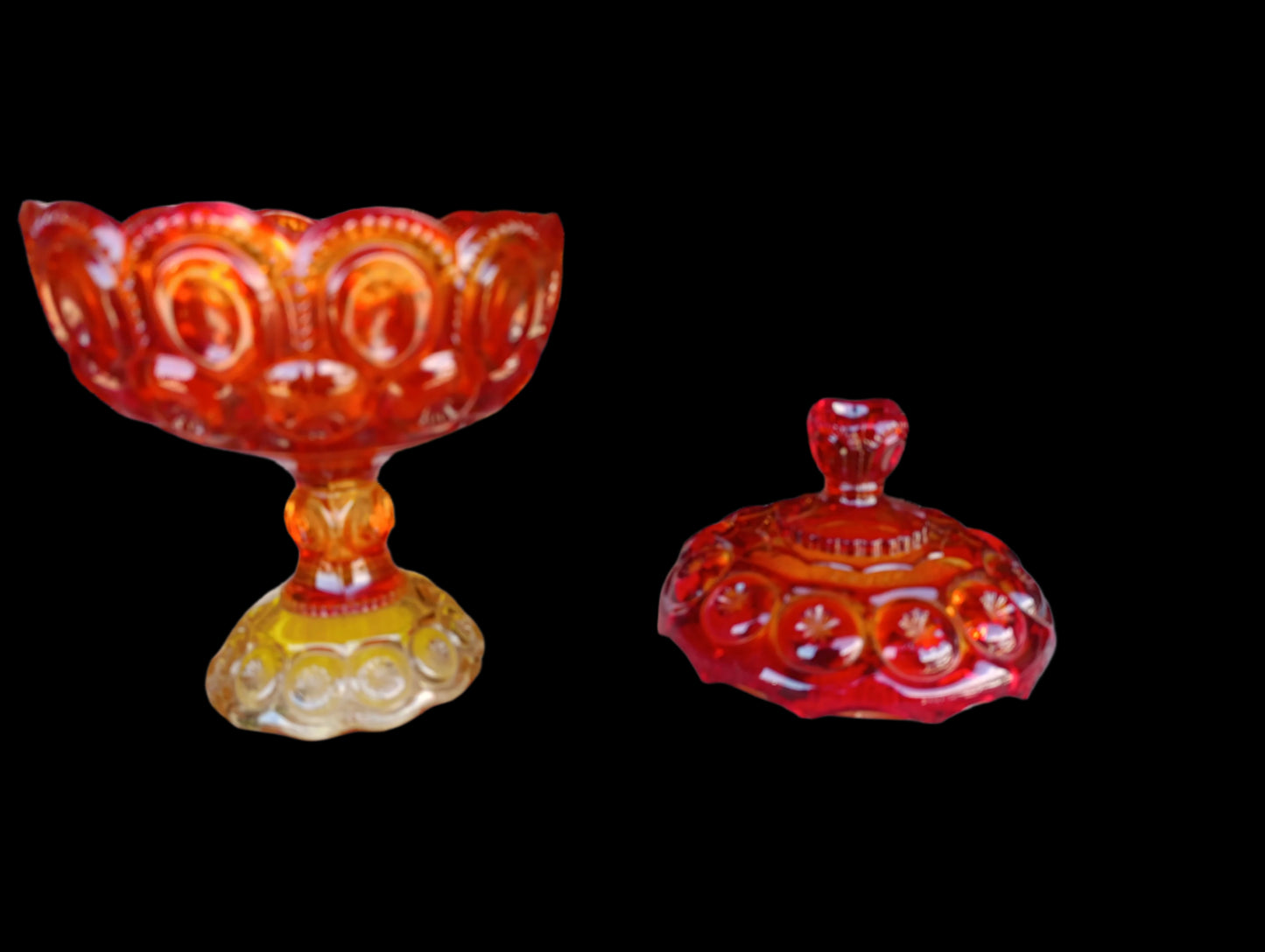 Cenicero de Cristal Fenton Años 50 | “Orange Swirl”