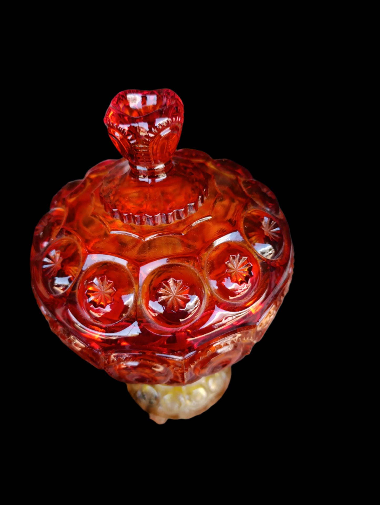 Cenicero de Cristal Fenton Años 50 | “Orange Swirl”