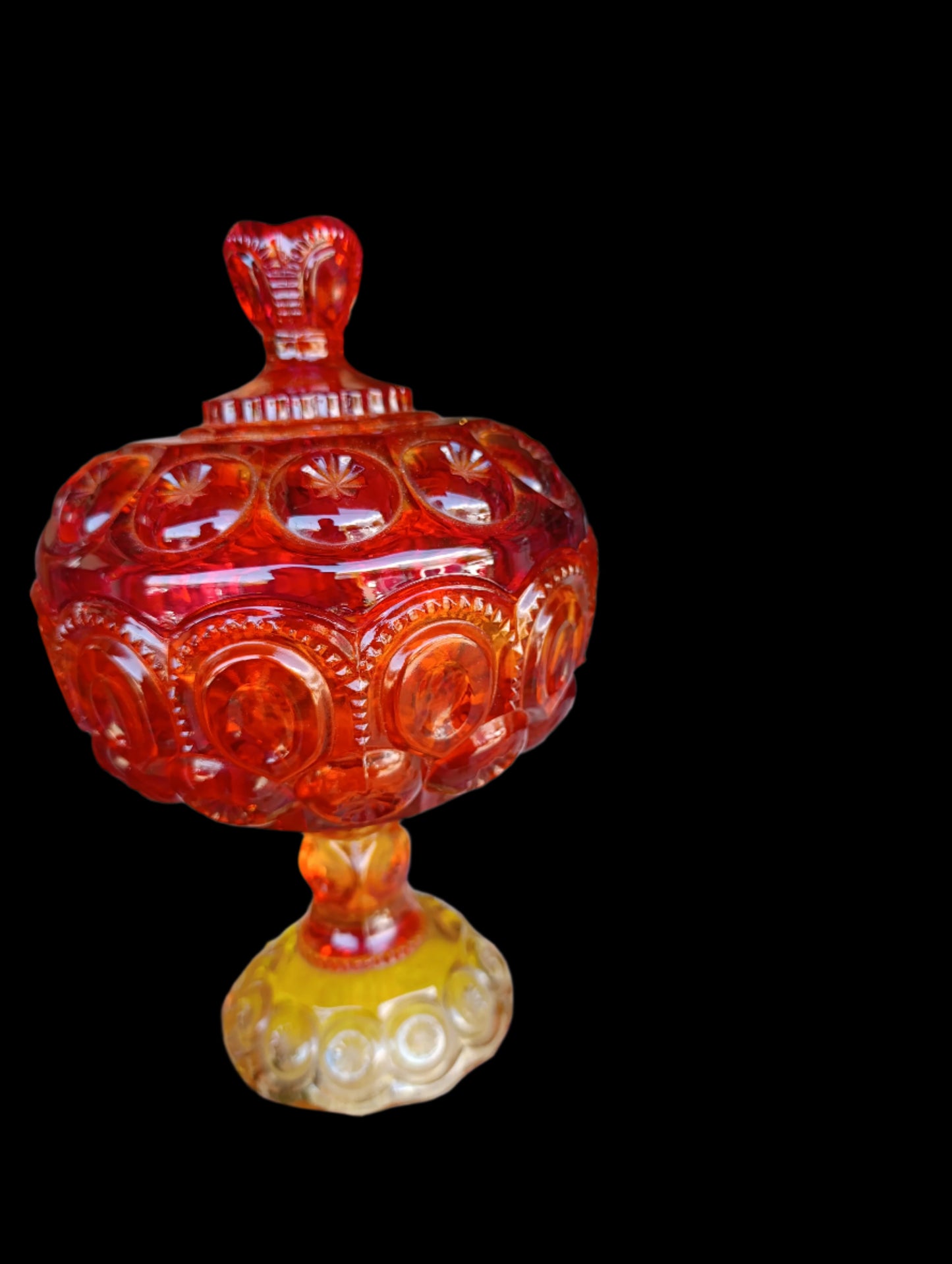 Cenicero de Cristal Fenton Años 50 | “Orange Swirl”