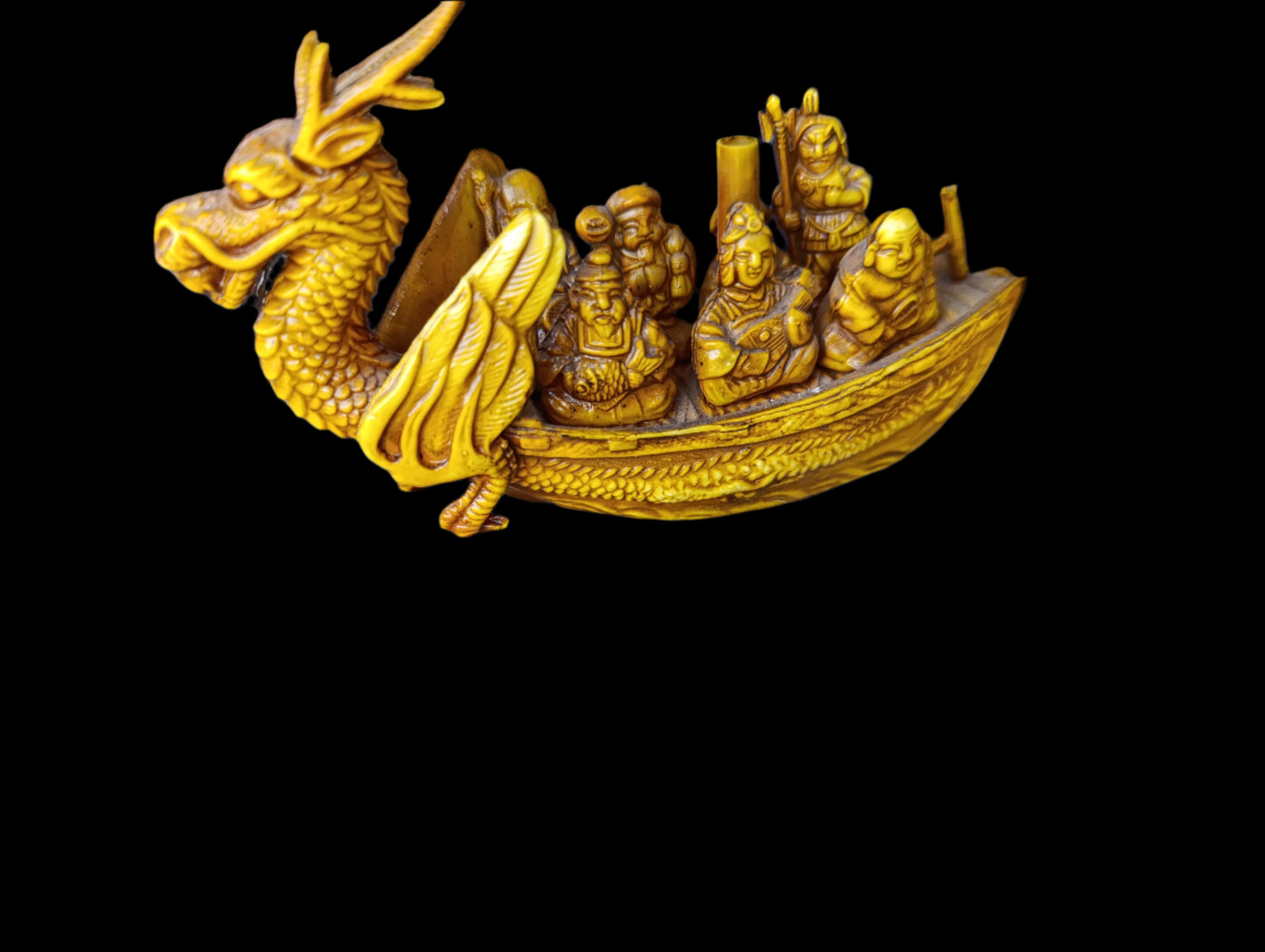 Escultura de Cobre de 5" | Barco Dragón de la Fortuna y Riqueza | Bestia Auspiciosa