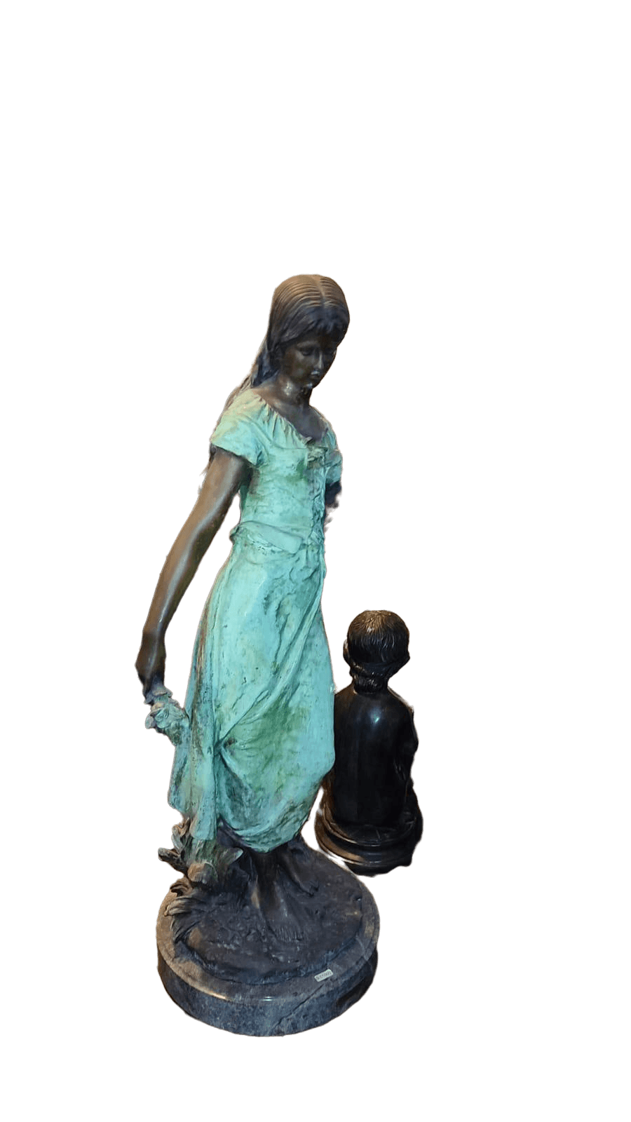 Auguste Moreaud Mandolina Mujer Escultura de Bronce