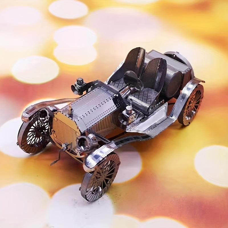 Juguete De Ensamblaje De Metal DIY Modelo De Coche Vintage, Juguete De Rompecabezas Estereoscópico 3D Modelo De Coche Antiguo Hecho A Mano Regalo De Navidad Para Amigos 