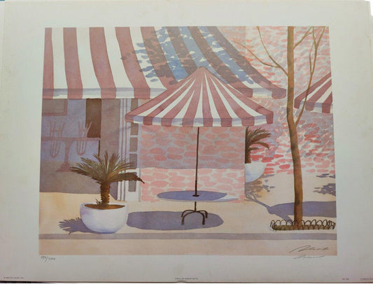 Listed Artist Robert White “Cafe ” Signed Numbered