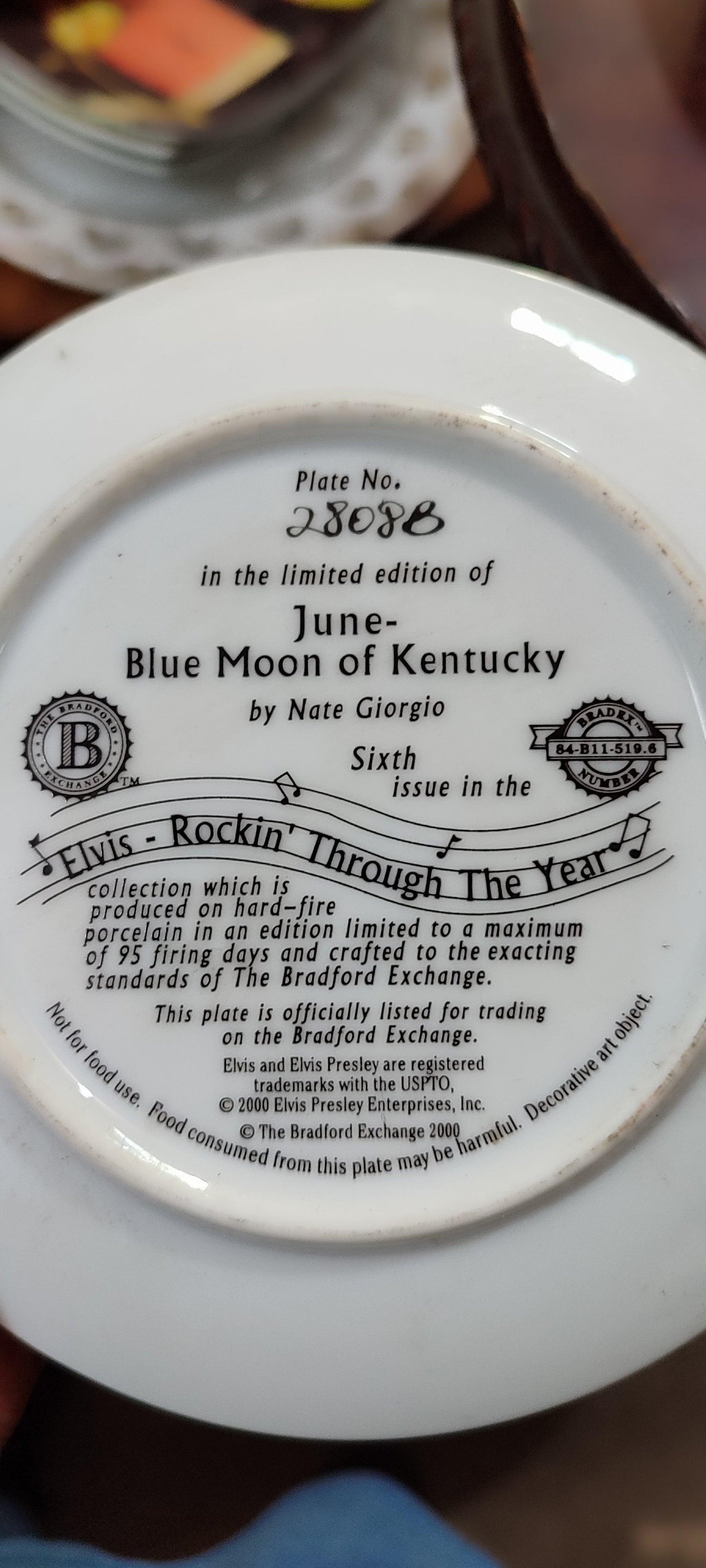 set de platos calendario perpetuo de coleccionista de Elvis Presley de Bradford Exchange - Antiques Bazaar Ensenada