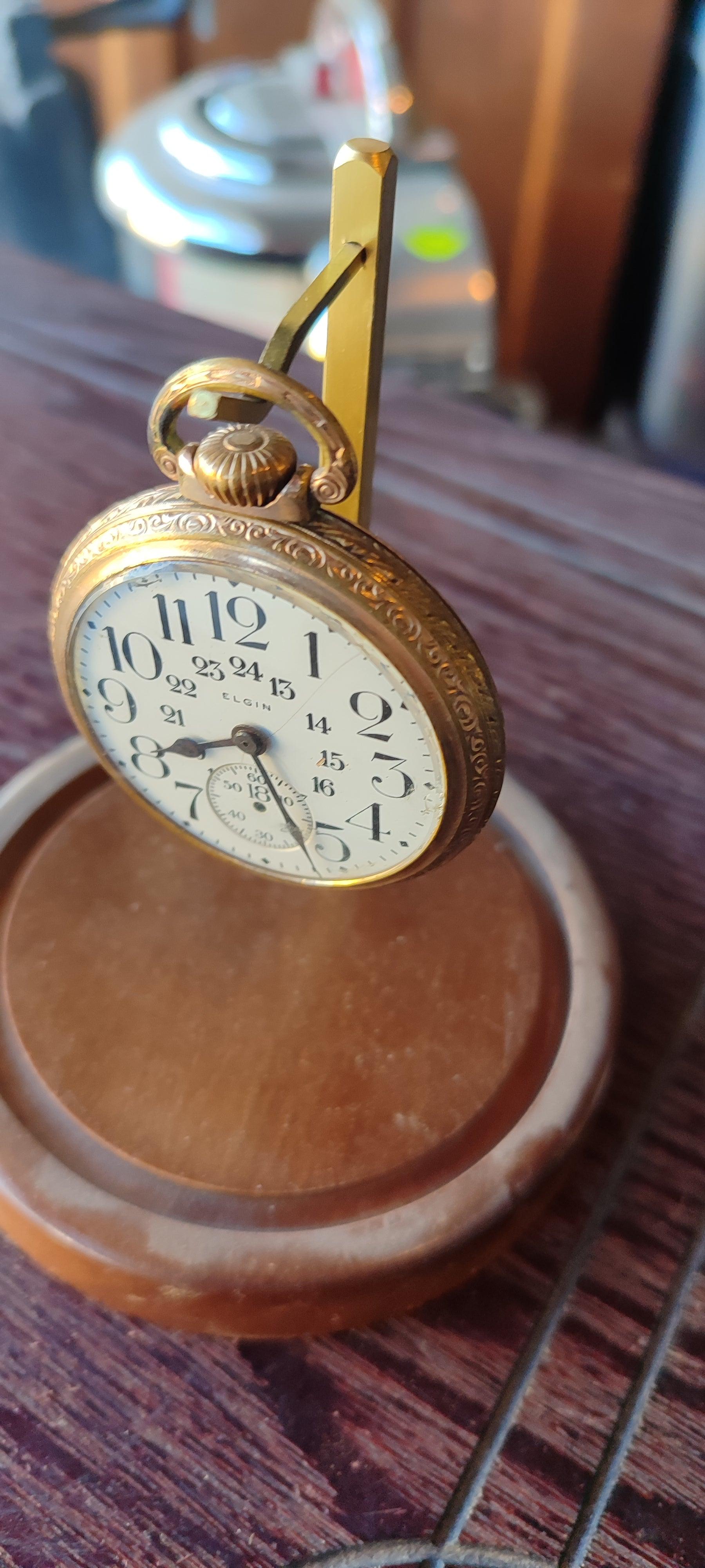 reloj de bolsillo Elgin Railroad - Antiques Bazaar Ensenada