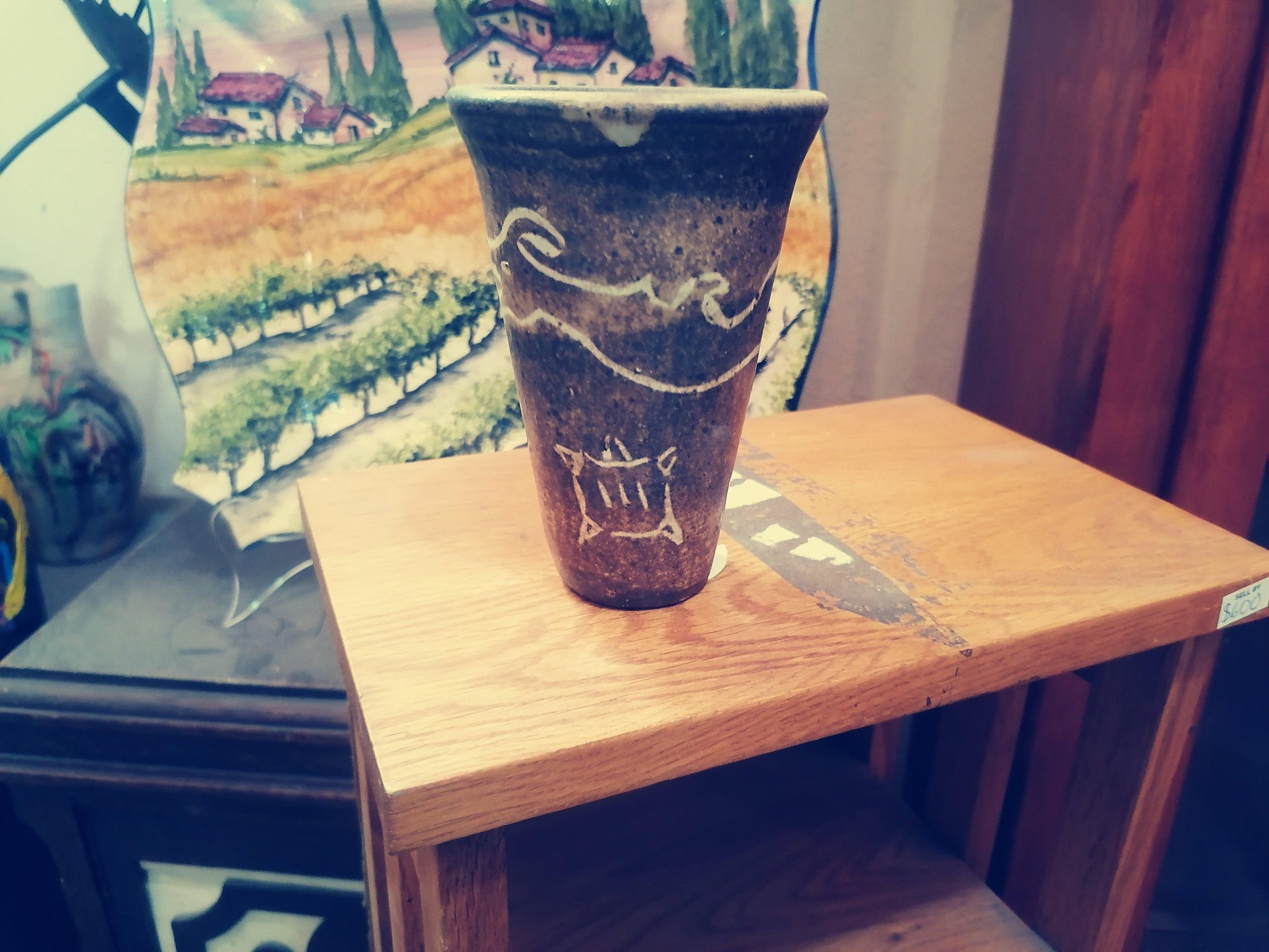 set de vasos de cerámica artesanal - Antiques Bazaar Ensenada