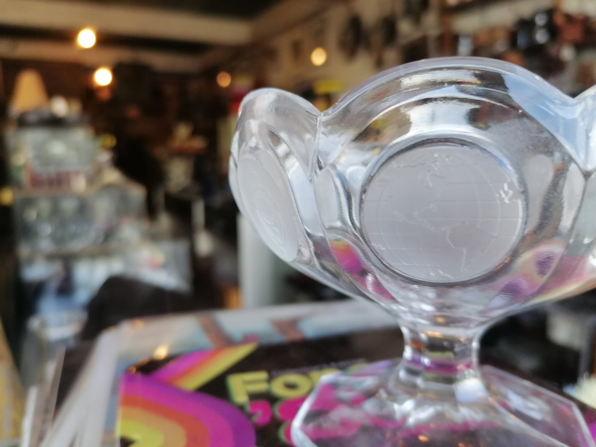 Plato de Compota Avon 91º Aniversario (1977) – Fostoria Glass - Antiques Bazaar Ensenada