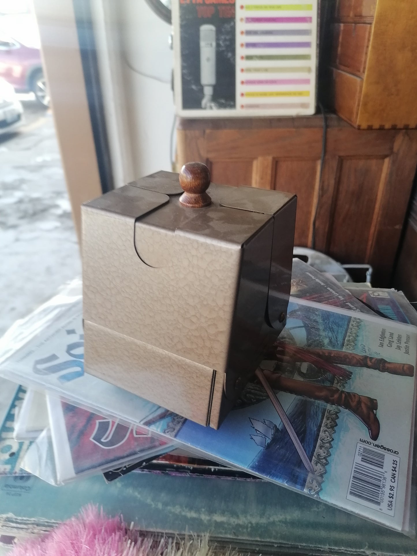 barajador de cartas vintage, fabricado por Ely Culbertson en la década de 1950, - Antiques Bazaar Ensenada