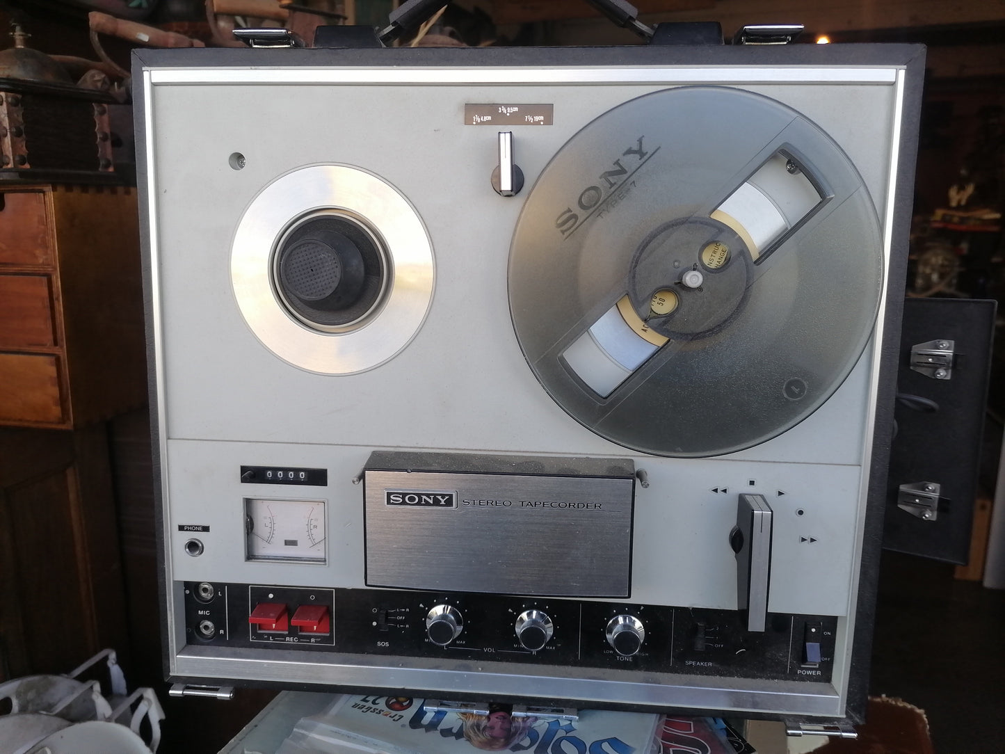 Reproductor de carrete a carrete Sony TC-252 - Antiques Bazaar Ensenada