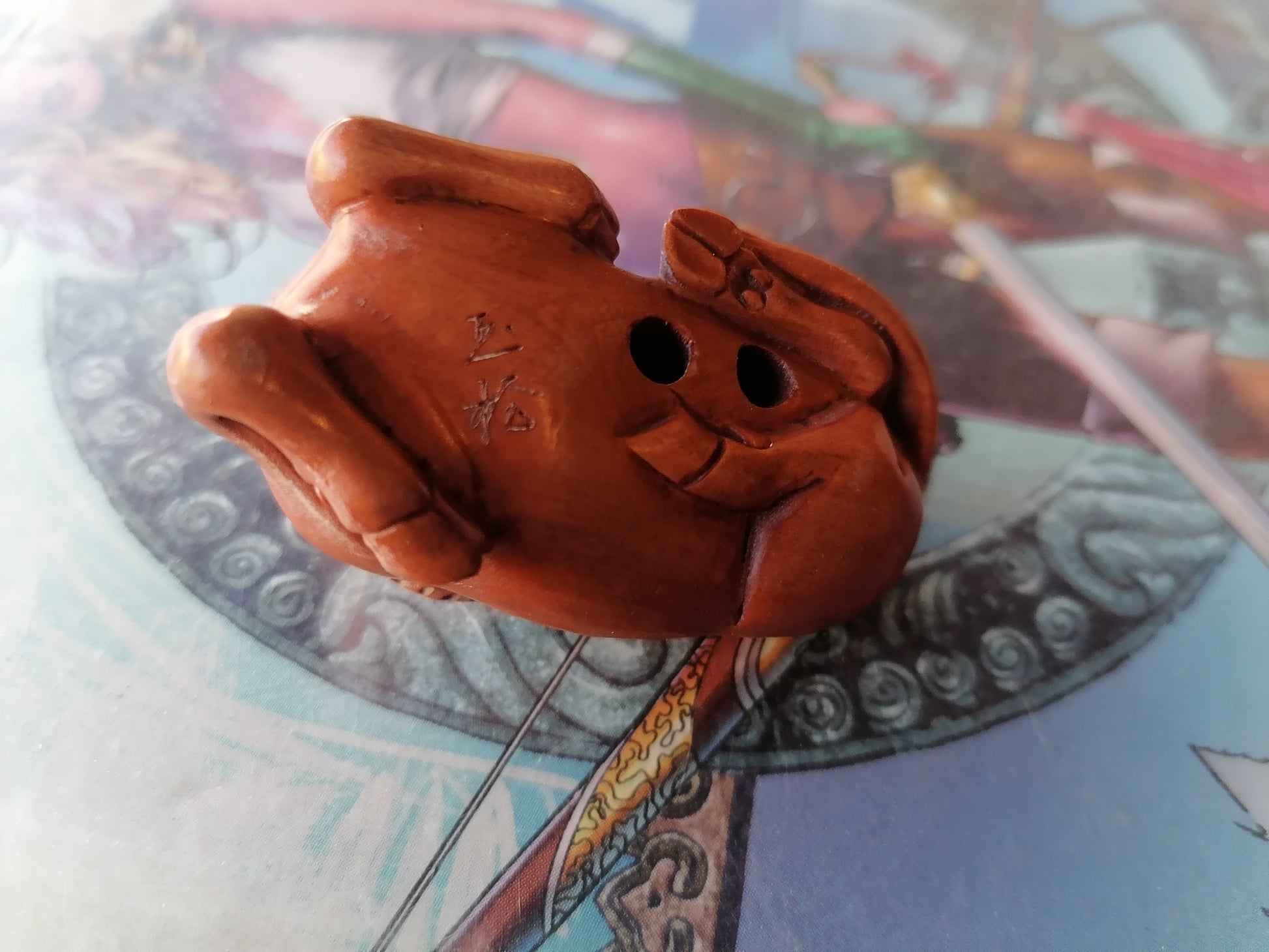 netsuke tallado a mano de Buey - Antiques Bazaar Ensenada
