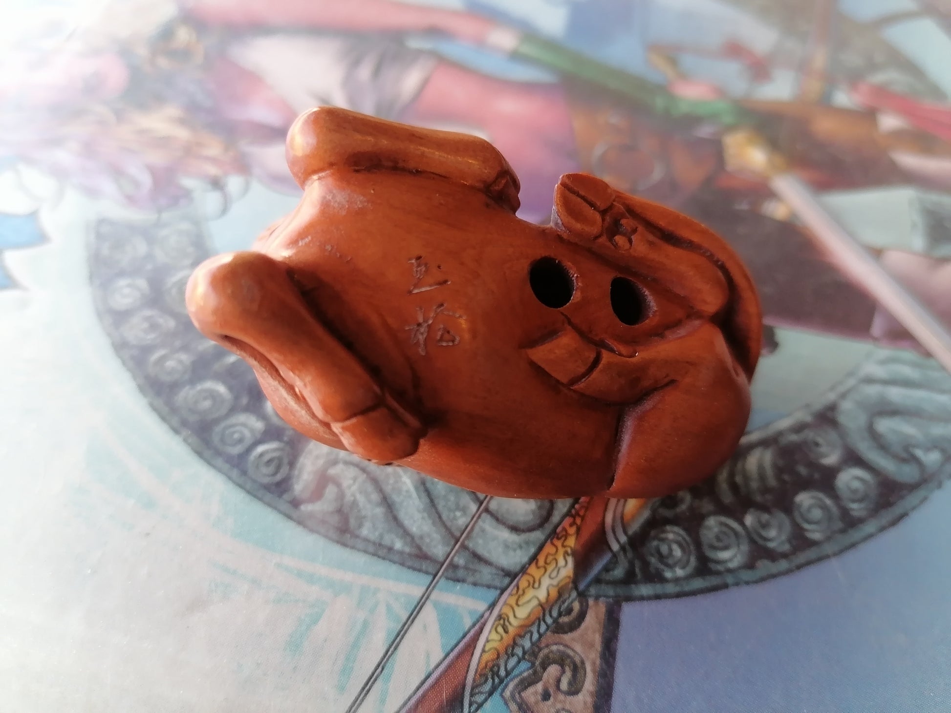 netsuke tallado a mano de Buey - Antiques Bazaar Ensenada