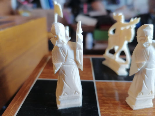 juego de ajedrez chino de marfil - Antiques Bazaar Ensenada