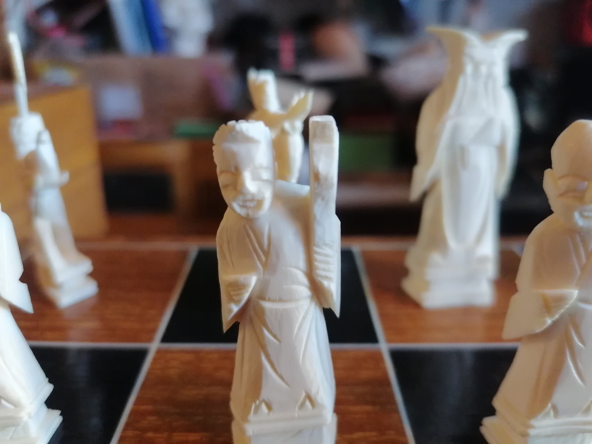 juego de ajedrez chino de marfil - Antiques Bazaar Ensenada