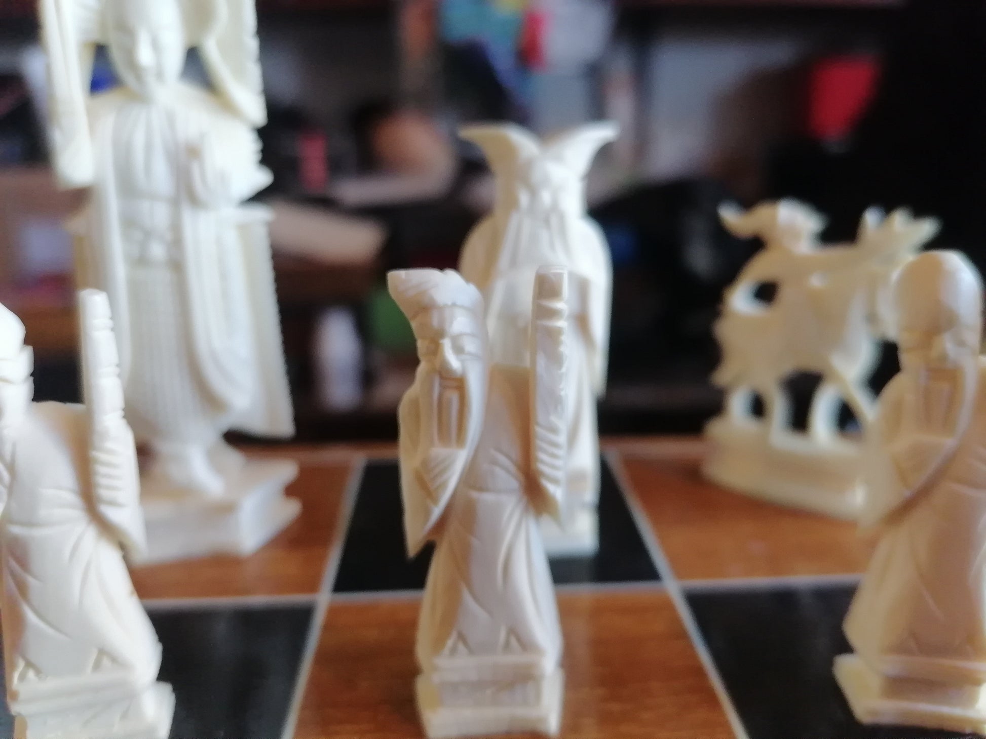 juego de ajedrez chino de marfil - Antiques Bazaar Ensenada