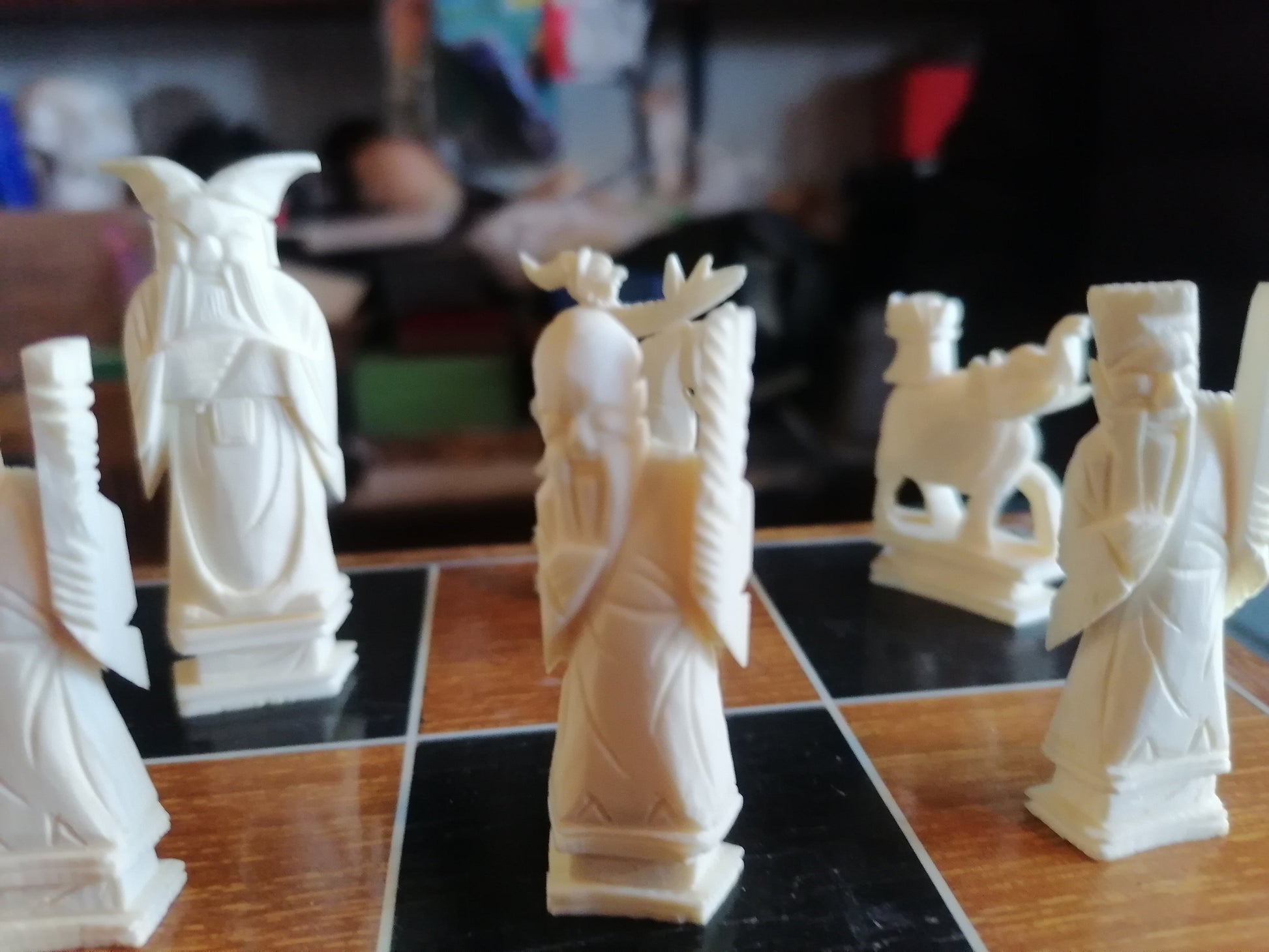 juego de ajedrez chino de marfil - Antiques Bazaar Ensenada