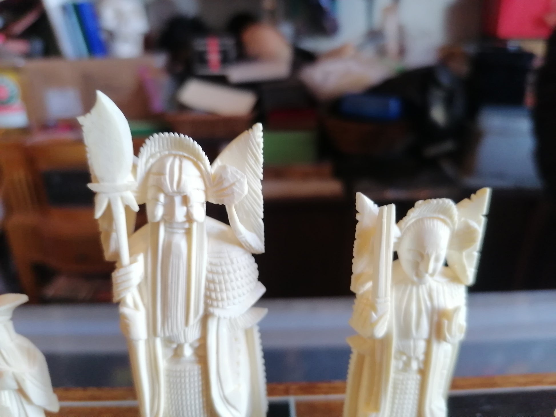 juego de ajedrez chino de marfil - Antiques Bazaar Ensenada