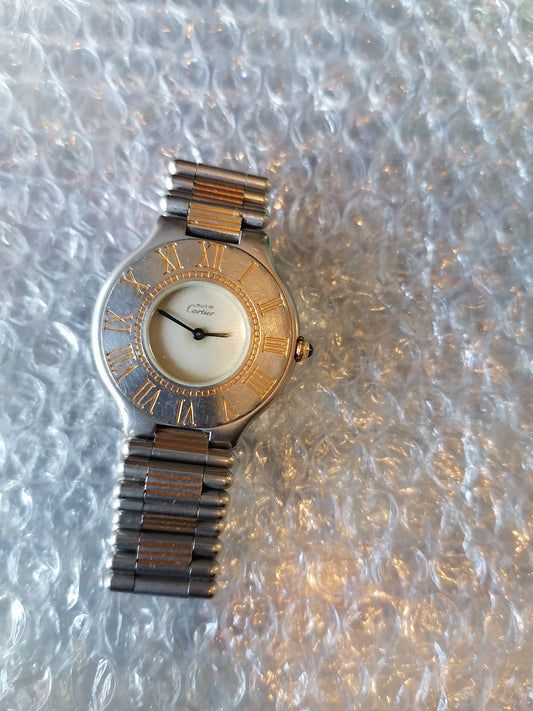 Cartier Must 21 – Elegante Reloj de 28mm+ - Antiques Bazaar Ensenada
