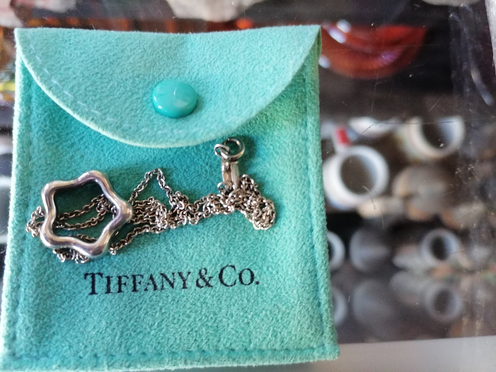 Colgante de Estrella Abierta de Tiffany Co. con Cadena de Collar sin Marca 925 - Antiques Bazaar Ensenada