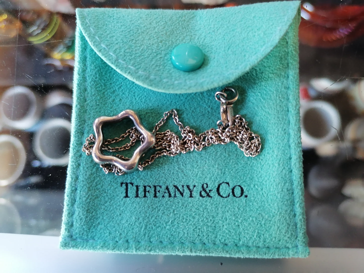 Colgante de Estrella Abierta de Tiffany Co. con Cadena de Collar sin Marca 925 - Antiques Bazaar Ensenada
