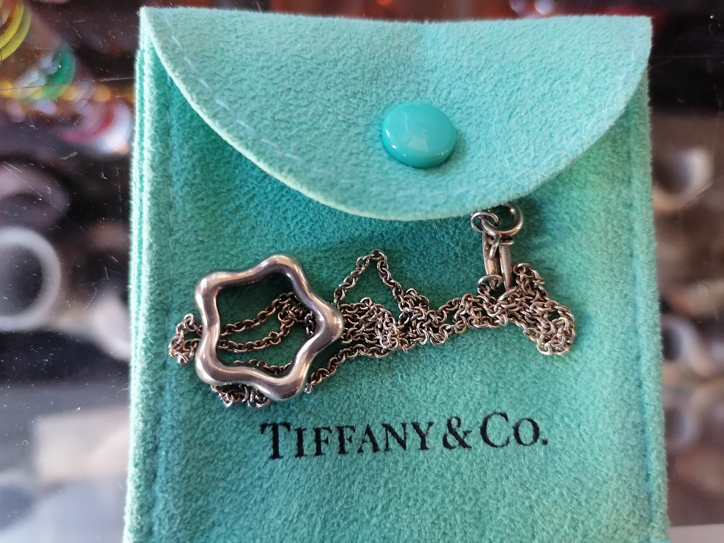 Colgante de Estrella Abierta de Tiffany Co. con Cadena de Collar sin Marca 925 - Antiques Bazaar Ensenada