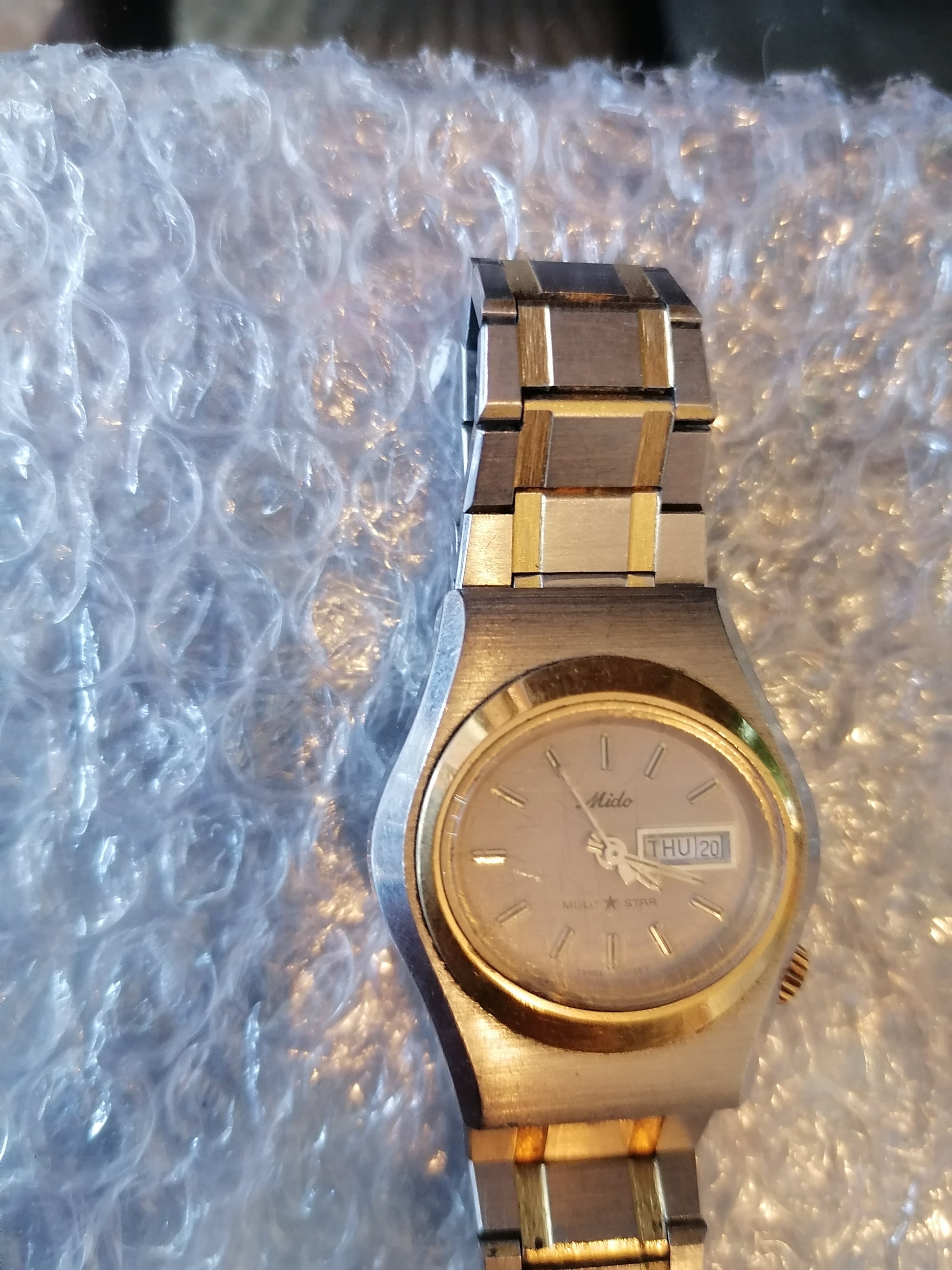 El Reloj Automático Mido Multi Estrella Día y Fecha Dos Tonos 38mm 2603-4 - Antiques Bazaar Ensenada