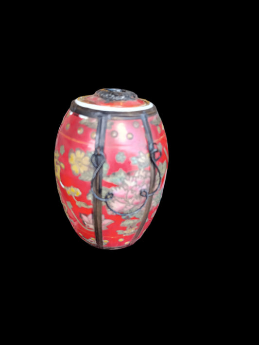Antiguo Pote de Opio de Porcelana | Arte Oriental Tradicional