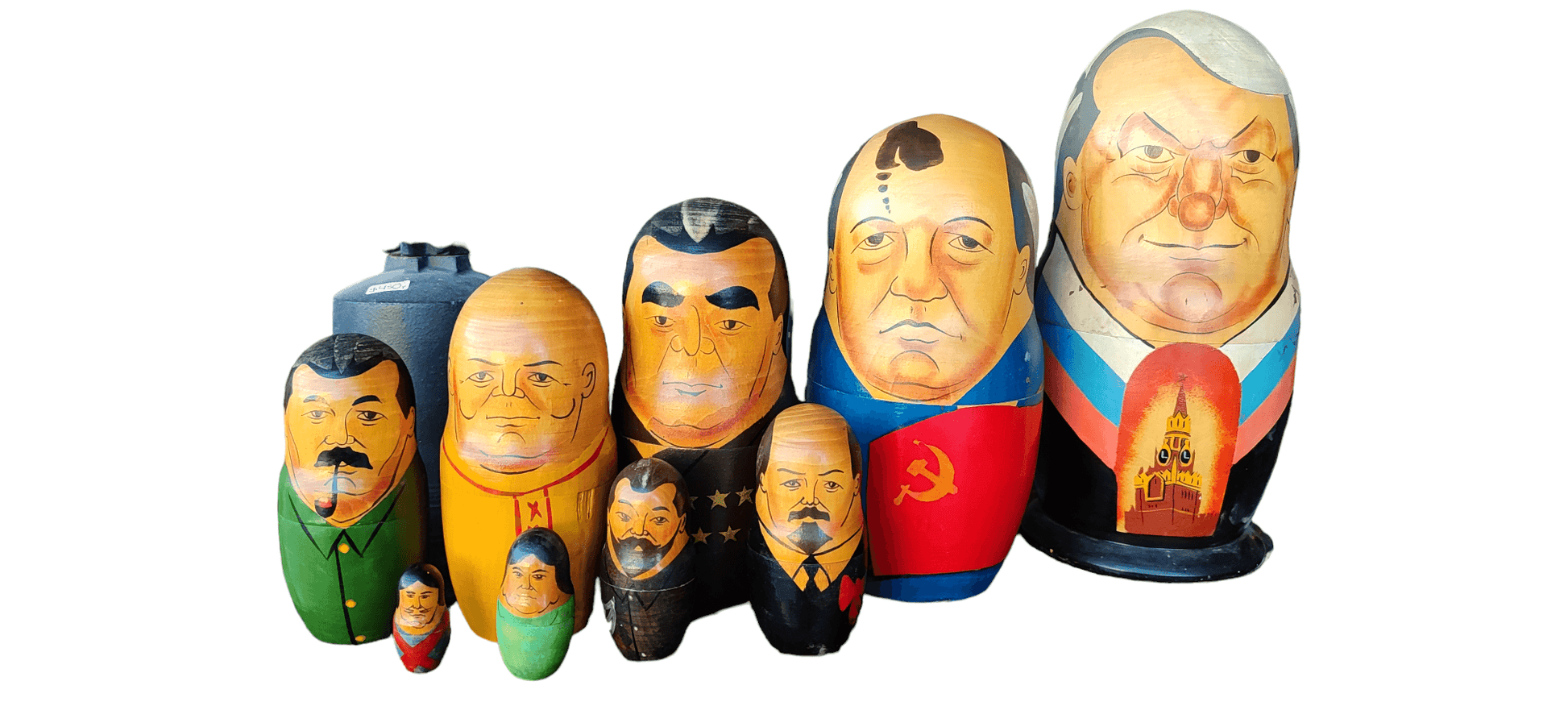 piezas de matrioskas rusas. Lideres Socialistas. - Antiques Bazaar Ensenada