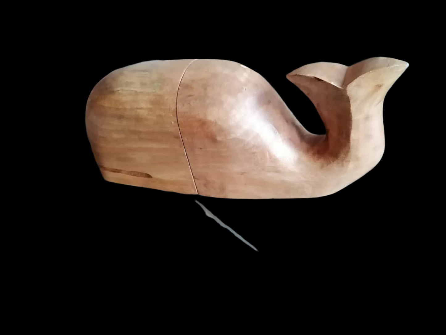 Sujetalibros de madera con forma de ballena