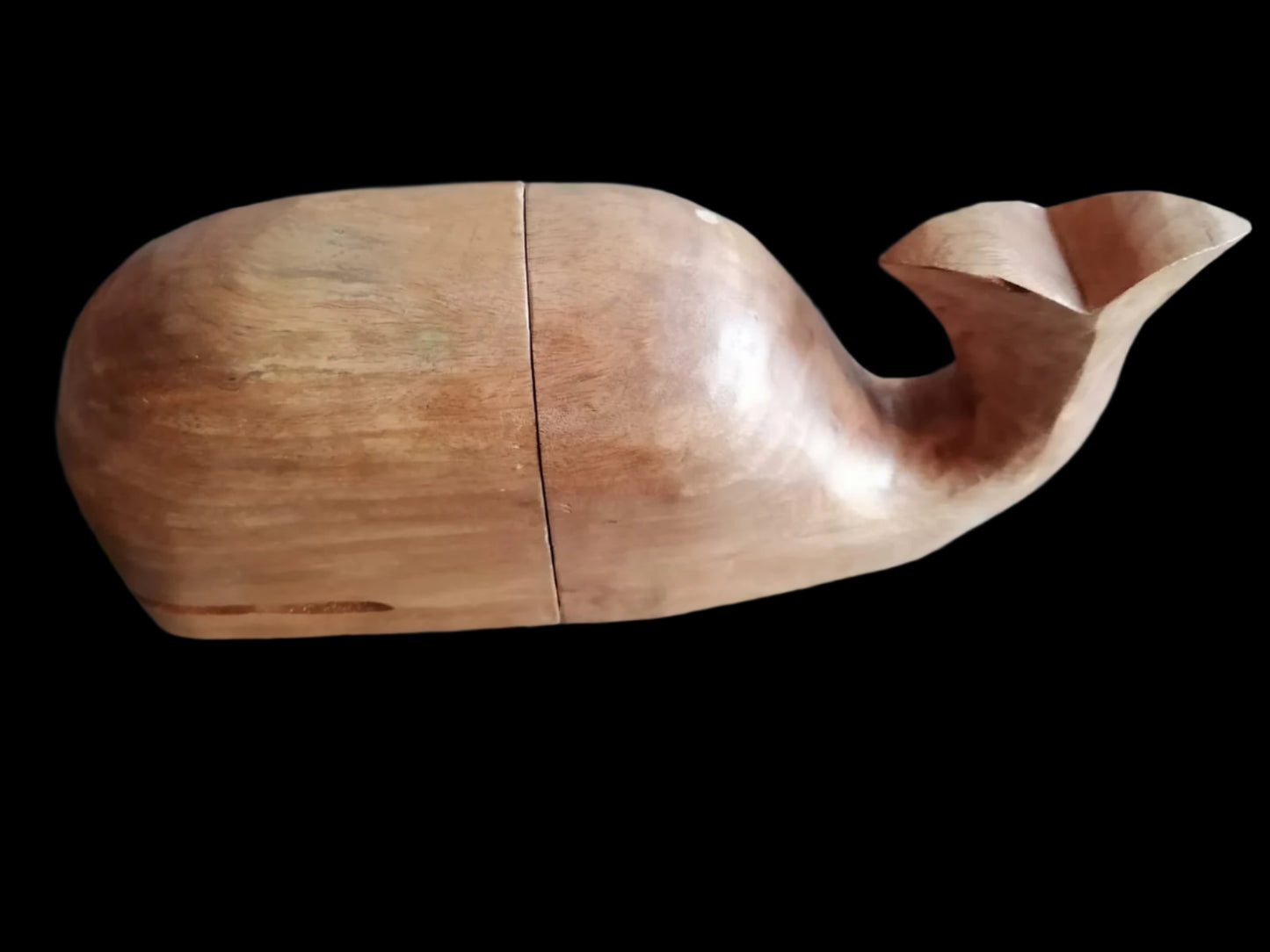 Sujetalibros de madera con forma de ballena