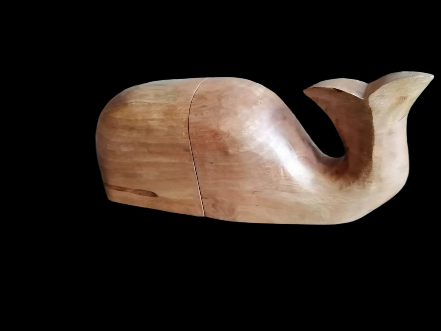 Sujetalibros de madera con forma de ballena