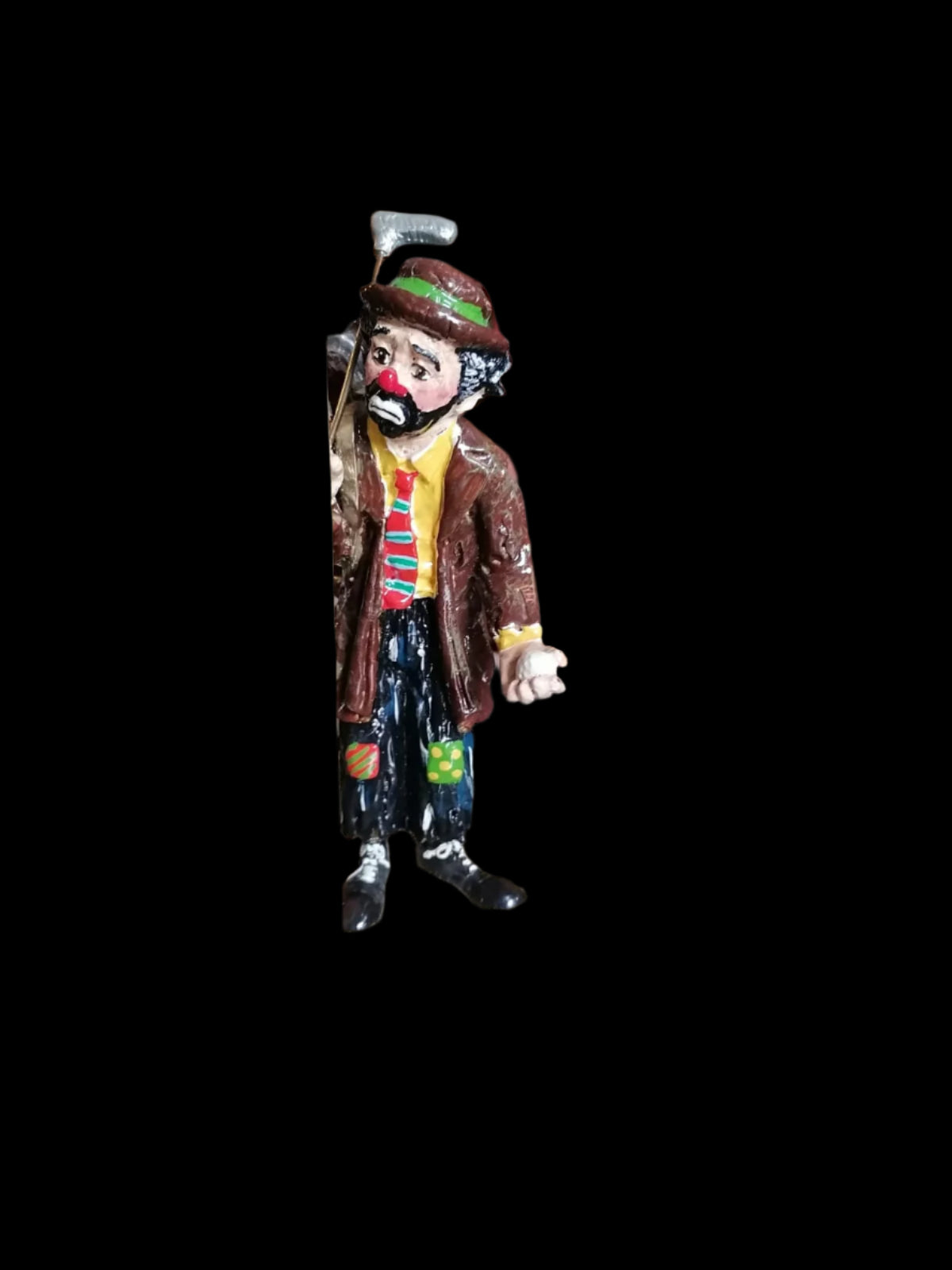 Payaso Mendigo de Ron Lee (1985) con Base de Piedra 🎭✨ - Antiques Bazaar Ensenada