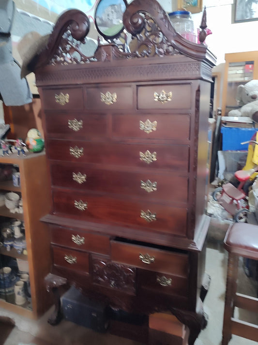 vintage highboy dresser