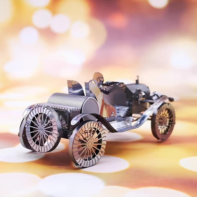 Juguete De Ensamblaje De Metal DIY Modelo De Coche Vintage, Juguete De Rompecabezas Estereoscópico 3D Modelo De Coche Antiguo Hecho A Mano Regalo De Navidad Para Amigos 