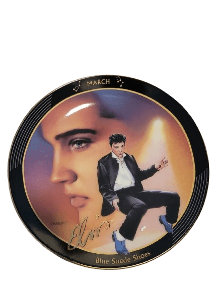set de platos calendario perpetuo de coleccionista de Elvis Presley de Bradford Exchange - Antiques Bazaar Ensenada