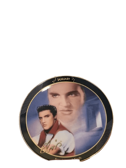 set de platos calendario perpetuo de coleccionista de Elvis Presley de Bradford Exchange - Antiques Bazaar Ensenada