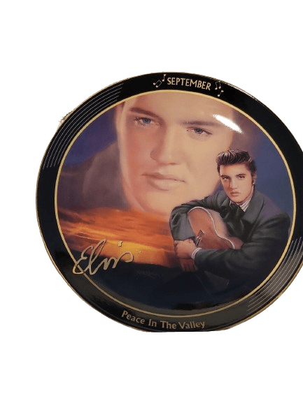 set de platos calendario perpetuo de coleccionista de Elvis Presley de Bradford Exchange - Antiques Bazaar Ensenada